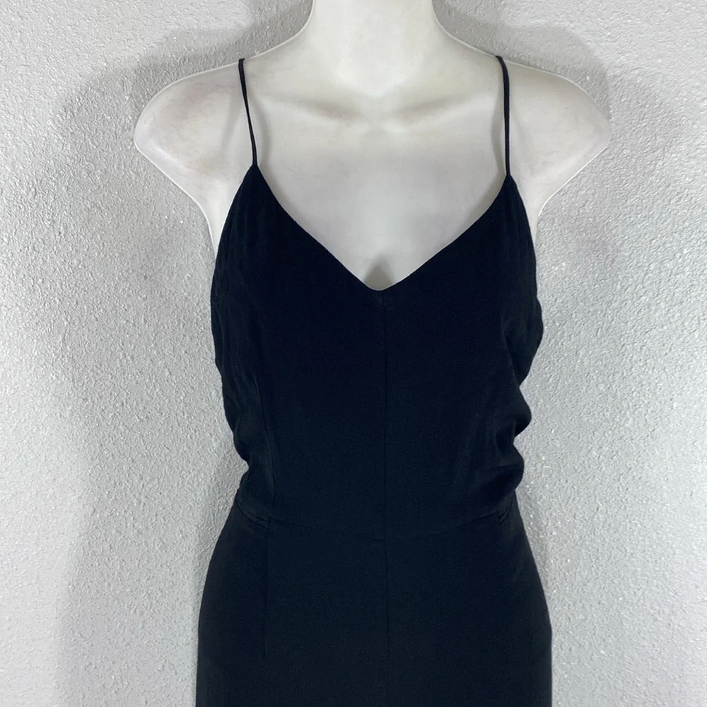 NWT Anthropologie The Essential Black V-neck Jumpsuit 4 AH4